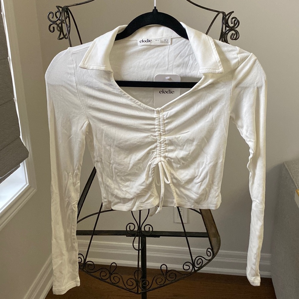 Elodie cropped lace up top. BNWT